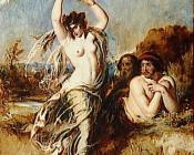 威廉埃蒂 - Bacchante Playing the Tambourine